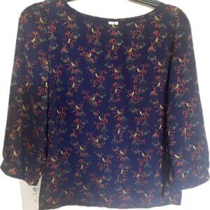 Boutique Bird Cage Print Women's Top